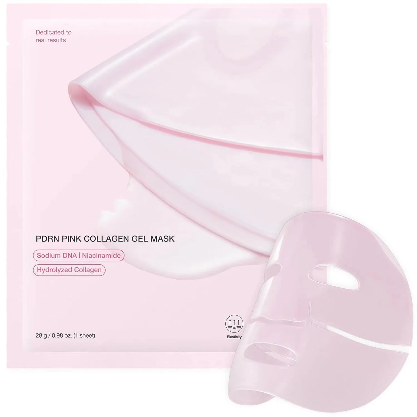 Glow Vibe ~ Masque facial Pdrn en gel de collagène rose
