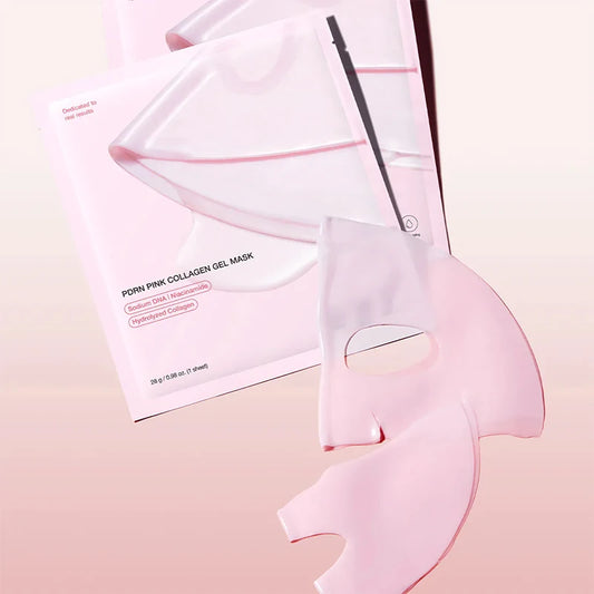 Glow Vibe ~ Masque facial Pdrn en gel de collagène rose